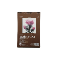 كراسة رسم A5 ستراثمور الوان مائية حبيبات كولد برس 17.8X25.4 سم 300 جرام سلك علوي 12 ورقة لون ابيض طبيعي ( 7*10 انش )